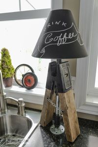 creating junky sawhorse pipe chalkboard shade lamps on a dare, diy, electrical, how to, lighting, repurposing upcycling