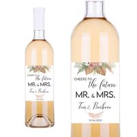 Cheers to the Future Mr & Mrs, Boho Luxury Wedding Wine Labels, Custom Bridal Shower Wine, Bridal Favors, Wedding Party - Etsy Canada