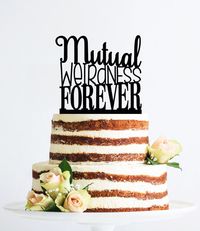 Cake topper in black Acrylic - Mixed Lettering Style