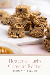 This Heavenly Hunks copycat recipe is a remake of one of our favorite treats to buy at Costco or the grocery store. They're a sweet treat packed with oats, coconut, and mini chocolate chips and they're less expensive to make at home.