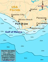 Port St Joe Florida | Port St. Joe map designed and copyright by gooddive.com