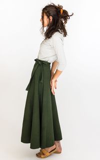 FEATURES 100% cotton fabric Wrap style skirt Complete with belt loops A-line skirt Full length Superior stitching to ensure years of wear Coloured using low impact dyes Pre-washed + pre-shrunk Available in two sizes (below) S - M fits approx size 6 - 12, Length: 92 cm M - L fits approx size 12 - 16, Length: 95 cm "Our cotton maxi wrap skirt is a staple piece that you will wear over and over in all seasons. The medium weight cotton fabric ensures it will stay in shape, even in the strongest weath