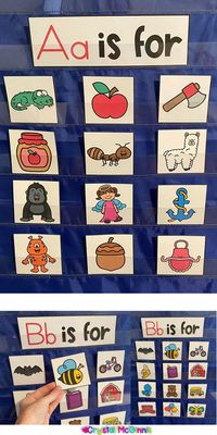 26 Alphabet Pocket Charts for Kindergarten or Preschool | Mrs. McGinnis' Little Zizzers