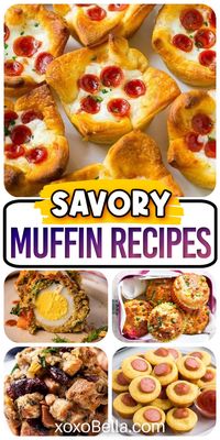 Although you might think of chocolate muffins or fruit muffins when hearing the word muffin, don't forget there are LOTS of savory options to choose from as well! A muffin pan is just as good for making savory muffin recipes as sweet ones. So, if you're looking for something savory to enjoy, you're sure to find something delicious in this collection of savory muffins and savory items you can make in a muffin pan. You will find some recipes you can't wait to whip up, for sure!