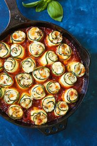 Zucchini Lasagna Roll Ups - Damn Delicious