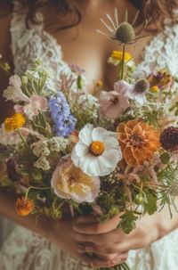 Stunning muted colours wild flower wedding bouquet 🌺    #wedding #weddingday #weddingtips #weddingseason #weddingflowers #weddingbouquet #flowers #weddingcollection #wildflowerwedding #wildflower