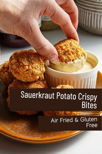 Air fried sauerkraut potato bites with a touch of beets as well, all with a delicious simply polish style mustard. Perfect appetizer!