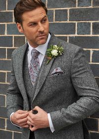 Grey Tweed Suit | Tweed Suits | Men's Wedding Hire