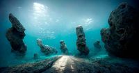 The Bimini Road is an underwater causeway near the Bahamas. Some believe this to be evidence for a lost culture, others that it is merely a natural formation.