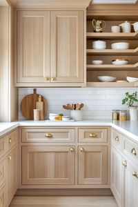 Get inspired by 20 gorgeous kitchens with white oak cabinets. These designs bring together natural textures and modern accents, including gold or black hardware, for a warm and inviting look.