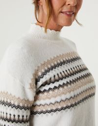 Ivory Mabel Fair Isle Jumper, Knitwear | FatFace.com