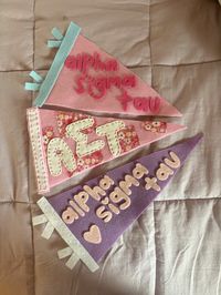 #sorority #alphasigmatau #greek #college #craft #pennantflag