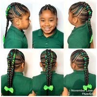 Ghana Braid Mohawk! #BraidsForGirls #KidsBraids #Mohawk #Braids #BraidedMohawk #braiddesigns #braidideas #protectivestyles #KidsHairStyles…