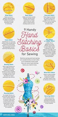 Basic Hand Stitches | 9 Handy Hand Stitching Basics for Sewing