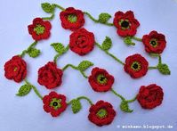 Minkamo's Creative Space: Mohnblütengirlande * Poppy Flower Garland #1