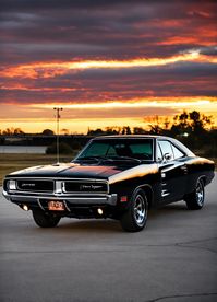 black Dodge charger