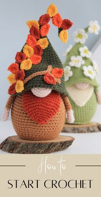 crochet pattern Autumn gnome #crochet #gnome #pattern #autumnpattern #crochetautumn