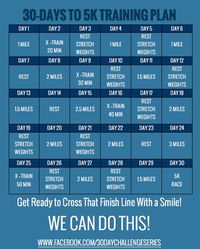 Whether it be your first or your fastest -- this little plan can help! 30 Days to 5K Training Challenge | Eat. Drink & be Skinny! #workout #exercise