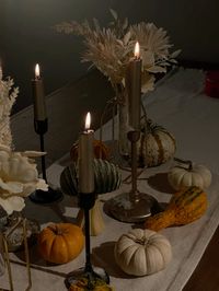 #falldecorating #tablescape #falltablescape #pumpkinseason #pumpkins #candles #target #traderjoes #fall2024 #friendsgiving #thanksgivingdecor #thanksgivingtablesettings #table