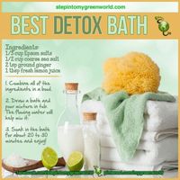 I'm a big fan of of the Epsom and apple cider vinegar combo, but ginger and lemon juice sound top notch, but I might get tempted to eat it lol:) Detox in the tub! -- Like I need another excuse to soak in the tub. Lol