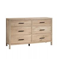 Pacific View 6 Drawer Dresser Prime Oak - Sauder: Rustic Storage Furniture With Metal Runners : Target