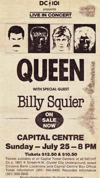 Queen/Billy Squier Hot Space Tour