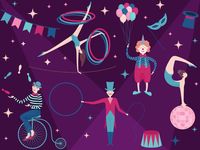 Circus performers by Olga on Dribbble