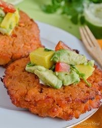 Salmon ~ Thai Fish Cakes with Mango Avocado Salsa