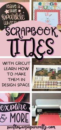 Get out your cricut machine and make some awesome titles. Use these 5 ideas to easily make creative and fun titles. Scrapbook Title Ideas | Scrapbook Page Title Ideas | Cricut Scrapbooking Ideas | Cricut Scrapbooking iDeas Paper | Cricut Scrapbooking | Cricut scraScrapbooking Titles | Scrapbooking titles memories | How to make scrapbook titles