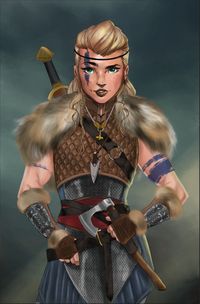 Viking Warrior Art Print by Jake Bartok - X-Small