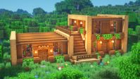 Minecraft: How to Build a Wooden House | Simple Survival House Tutorial - YouTube