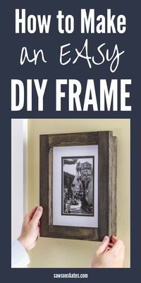 So easy! Can’t wait to make these wooden DIY picture frames. The plans show how to make customized frames for small or large photos and artwork. The best part is I don’t have to make any complicated angle cuts! These will look great on the wall! Great for gifts too! 