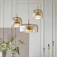 Bulb Type:LED; Suggested Space Fit:Living Room,Bedroom,Dining Room,Shops / Cafes; Type:Pendant Light; Style:Nordic Style; Fixture Height:17; Fixture Width:33; Fixture Length:33; Chain/Cord Length:120; Chain/Cord Adjustable or Not:Chain / Cord Adjustable; Number of Bulb:1-Light; Light Source Included or Not:LED Light Source Included; Fixture Material:Metal; Shade Material:Glass; Decoration Material:Metal; Features:Single Design; Listing Date:04/10/2023