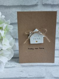 New Home Card With Clay Keepsake - Etsy UK