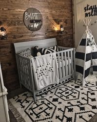 This nursery has been a labor of love for our sweet baby boy & we've had so much fun doing it!Can't wait to have him here in a couple more…