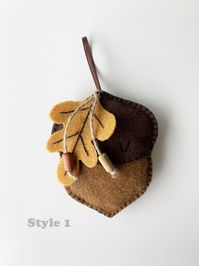 Elegant Fall Autumn Acorn Felt Ornament Handmade Christmas - Etsy