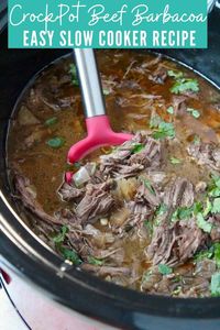 No need to head to Chipotle when you can make mouth-watering beef barbacoa at home in a crock pot! This easy recipe is perfect for adding to tacos, burritos, tostadas, nachos or even eggs for breakfast!