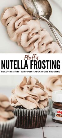 Dive into the luscious world of Nutella with our heavenly Nutella frosting! This indulgent delight, crafted with the finest mascarpone and whipped cream, boasts a light and airy texture that's incredibly easy to whip up. Perfectly suited to adorn cakes and cupcakes, it brings a creamy richness and irresistible Nutella flavor to every bite.