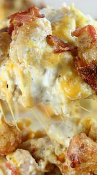 Chicken Bacon Ranch Tater Tot Casserole