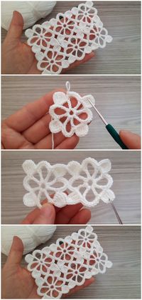 Crochet Easy Flowers Blanket - ilove-crochet