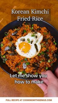 Discover the perfect balance of spicy and tangy flavors in this authentic Korean kimchi fried rice recipe. A delicious classic that's easy to make at home. Get full recipe on cookingwithgenius.com