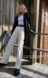 Khaki pants 80s style 90s style womens fashion girl style of the century