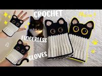 🐱Crochet Cat Gloves Tutorial | Fingerless Gloves | Single Crochet Only | Cute Crochet Idea - YouTube