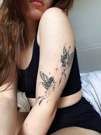 fairy tattoo🧚‍♀️ | tattoo ideas by Taniya Coley | #TattooIdeas #TattooDesigns #InkInspiration #TattooArt #TattooInspo #TattooLovers #InkAddict #TattooWorld #TattooCulture #TattooLife #TattooLove #TattooArtist #TattooStyle #TattooTrends