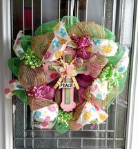 DIY Easter/ Spring wreath made with Dollar Tree items