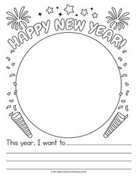 Free New Year’s Resolutions Worksheets for Kids Printable | Mrs. Merry