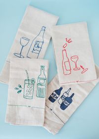 Embroidered Sketch Tea Towel – Shop The Butler's Pantry