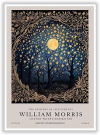 Amazon.com: Generic William Morris Print William Morris Exhibition Print William Morris Poster Vintage Wall Art Textiles Art Vintage Poster Moon and Stars on the Wall Art Posters(12x16inchs，Unframed): Posters & Prints