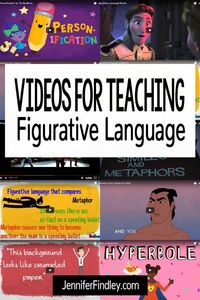 Teaching figurative language in 4th and 5th grade can be fun! Here are some of my favorite videos that can be used to teach it in the classroom!