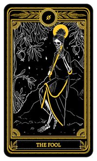 The Fool from the Major Arcana of the Marigold Tarot